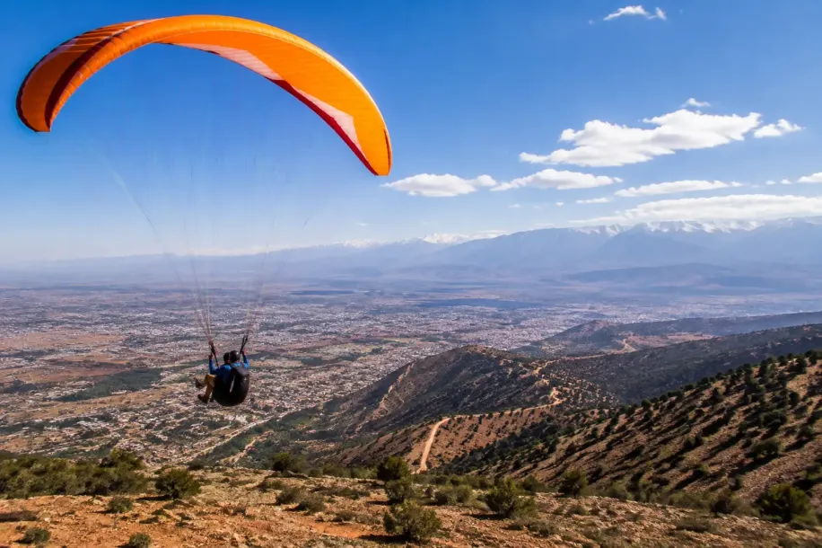 Paragliding near Marrakech
