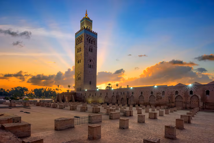 koutoubia mosque marrakech sunrise